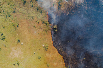 Australian Bushfire in the Northern Territory, drone photo