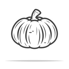 Pumpkin outline icon transparent vector isolated