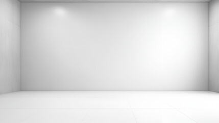 Empty Room Interior White Background. 3d Render Illustration. ai generative