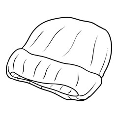 beanie illustration sketch outline vector