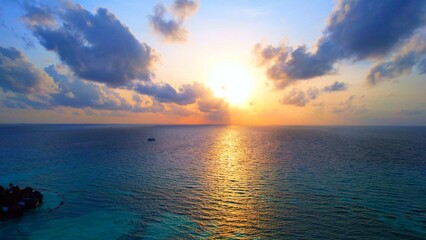 Huraa Island - Maldives - Sunset in the atoll