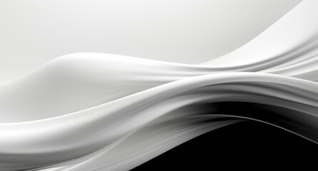  a black and white photo of a wave of white fabric on a black and white background with room for text.