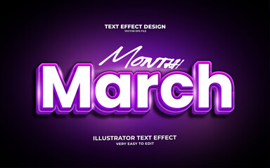 Purple 3d text effect vector