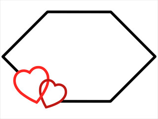 Love Frame Background for Valentine Day
