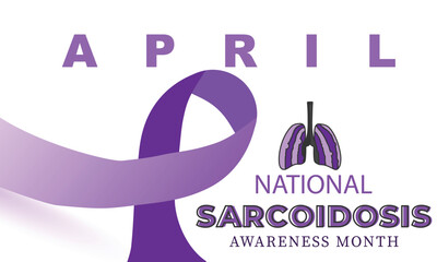 National Sarcoidosis Awareness Month. background, banner, card, poster, template. Vector illustration.