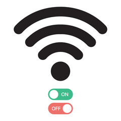 wifi signal icon with on of menu