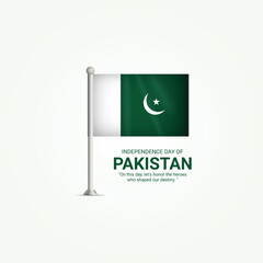 August 14, Pakistan independence day creative ads design for social media ads vector