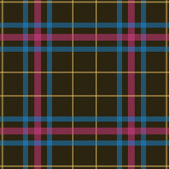 Textile fabric 4 color check pattern