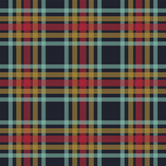 Textile fabric 4 color check pattern