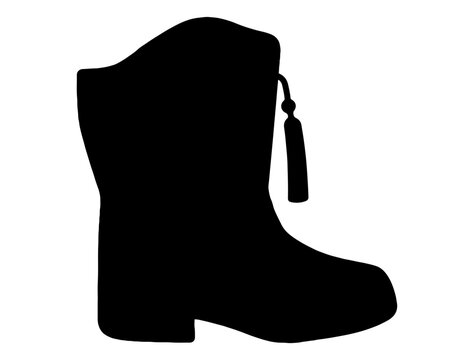 Drill Team Boot silhouette vector art white background