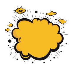 A vector illustration of a whimsical speech bubble, ideal for creating humorous and amusing graphics