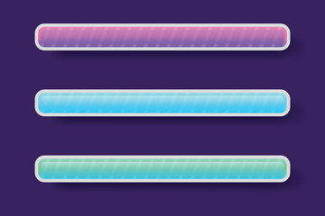 Obraz premium Vector illustration Colorful set of loading strips. Collection of modern web elements