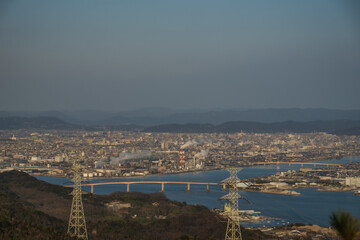 日本の岡山県岡山市の児島半島のとても美しい風景