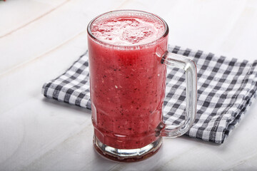 Strawberry and banana cold smoothie