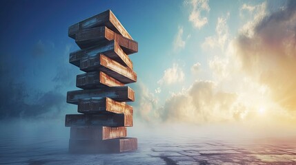 Fails Building Tower, Concept For Challenge And Fail In Business 