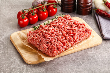 Raw minced beef uncooked meat