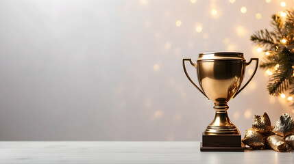 Bronze trophy with copy space wallpaper, Third-place achievement visuals, Bronze trophy and accomplishment backdrop stock, Trophy scenes with space for text, Accomplishment moments in wallpaper