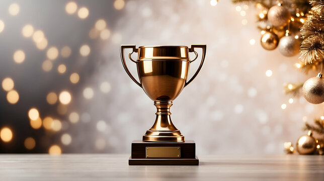 Bronze trophy with copy space wallpaper, Third-place achievement visuals, Bronze trophy and accomplishment backdrop stock, Trophy scenes with space for text, Accomplishment moments in wallpaper