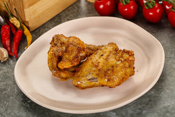 Roasted chicken leg with spices