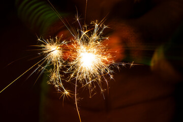 sparkler fireworks bright sparkling explosion silvester new years eve