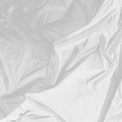 Transparant wrinkled plastic, white plastic or polyethylene bag texture, macro,no background - obrazy, fototapety, plakaty