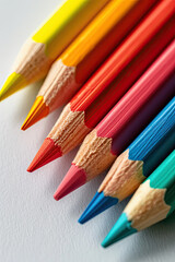 Fototapeta premium Closeup colorful color pencils