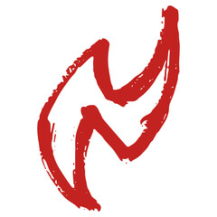 Pen line element. Simple sketch line style emphasis, attention, pattern elements. Vector illustration.