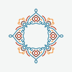 Decorative vintage frame. Vector design. floral ornament