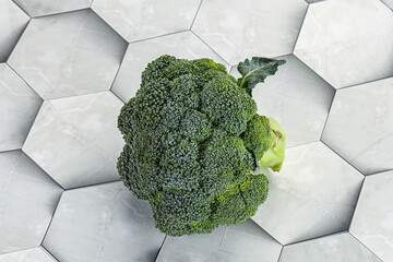 Raw ripe green broccoli cabbage