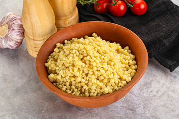 Organic wheat pasta - boiled ptitim