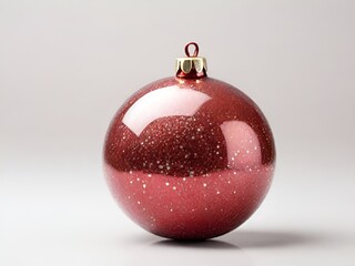 red  ball isolated on white decoration, glass Ai generative 