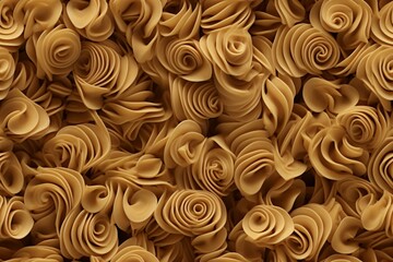 tan colored pasta resembling roses