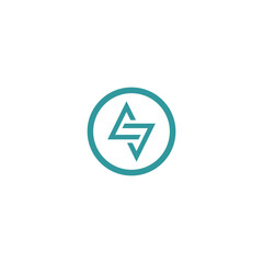 storm thunder coltage logo design vector