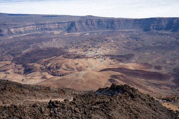 View from Mirador del Teide over Teide National Park, Tenerife, Canary Islands, Spain