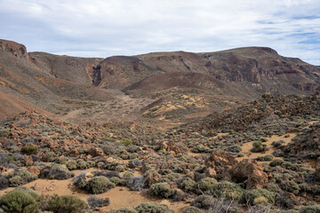 Landscape of Teide National Park, Tenerife, Canary Islands, Spain