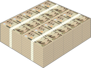 １億円分の１万円札の札束