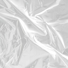 Transparant wrinkled plastic, white plastic or polyethylene bag texture, macro,no background
