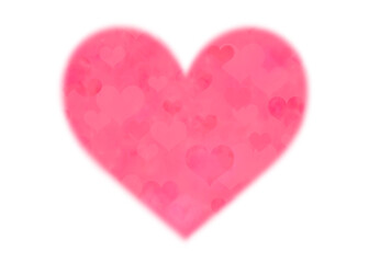 ハート　水彩　素材　シンプル　飾り　エレガント　高級感　イメージ　あしらい　見出し　白バック