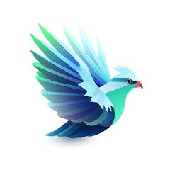 Fototapeta premium Vector colorful silhouette of a flying bird