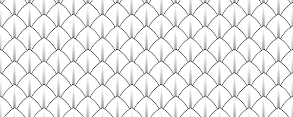 Outline reptile scale seamless pattern