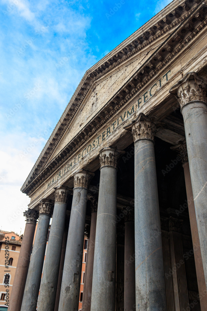 Wall mural Exterior of Pantheon in Rome, Italy