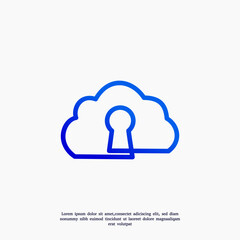 Cloud secret logo design template illustration