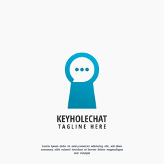 keyhole talk logo design template