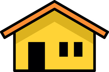 cute cartoon house icon.