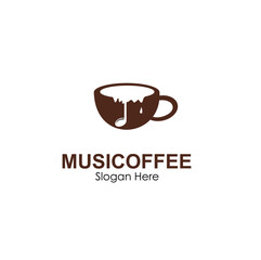 music coffee logo design concept