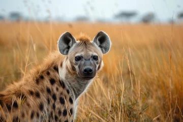 Printed kitchen splashbacks Hyena The essence of a hyena in its natural savanna habitat