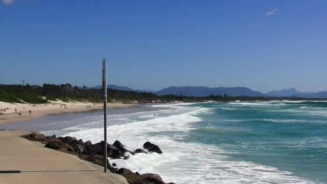 Byron Bay coastline on a beautiful winter day, Australia Gold Coast