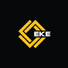 EKE letter design for logo and icon.EKE typography for technology, business and real estate brand.EKE monogram logo.