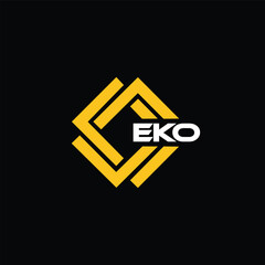  EKO letter design for logo and icon.EKO typography for technology, business and real estate brand.EKO monogram logo.