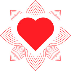 red heart icon. design element for valentine day